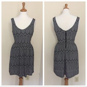 Lucky Brand Sleeveless Lined Black and White Dress